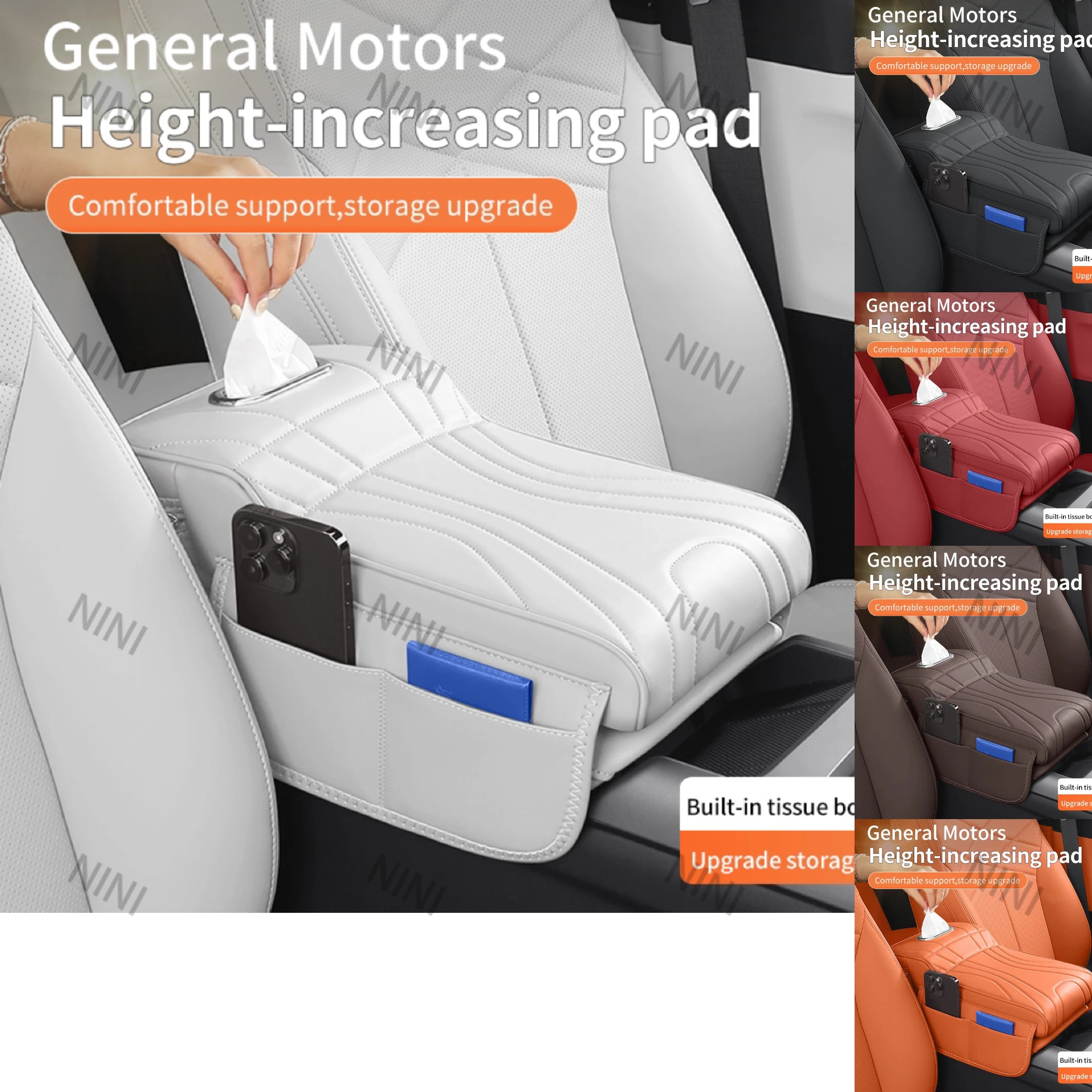 Center Thicken Armrest Box For Rox 01 Polestones 01 2023 2024 Protective Cover Height Pad Tissue Box Storage Car Armrest Pad