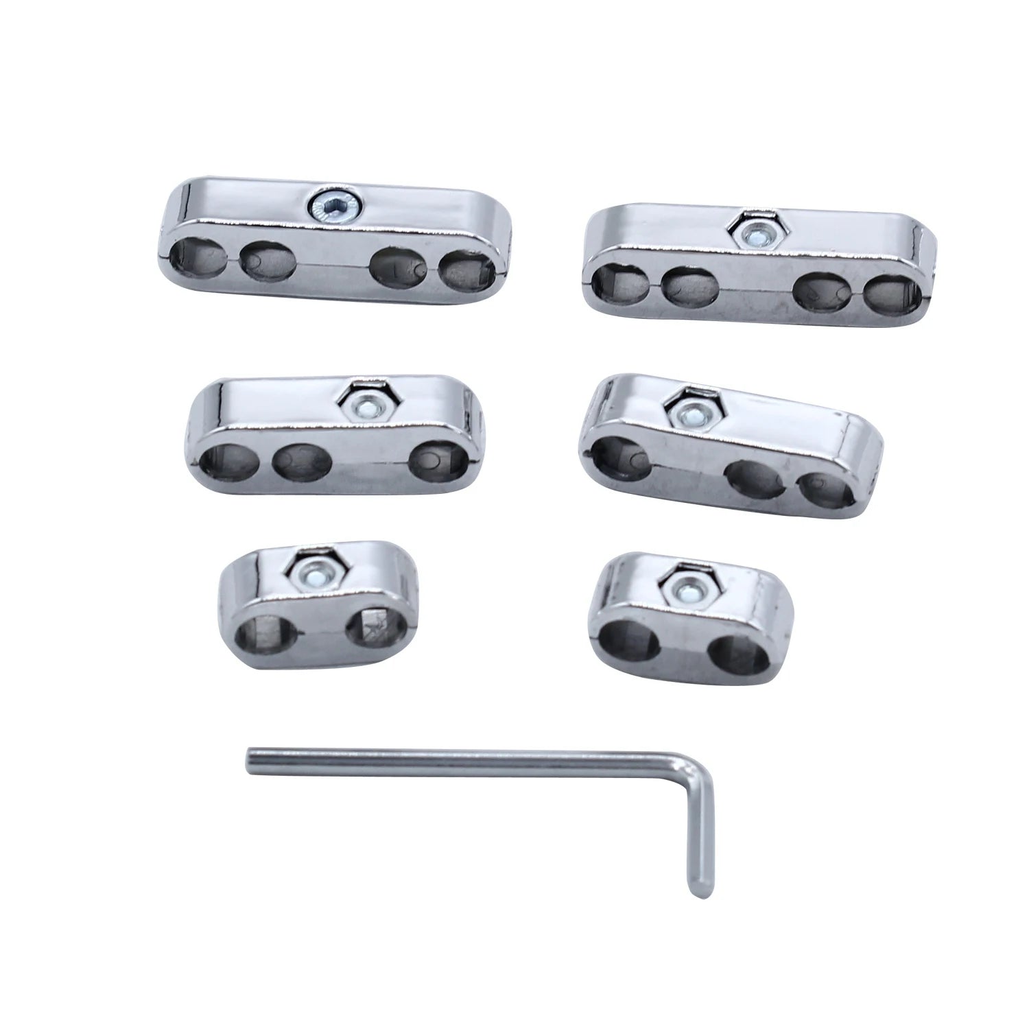#91H Automotive Parts & Accessories,7mm 8mm Spark Plug Wire Separators Looms Dividers for ford Chevy 9723 (Chrome)