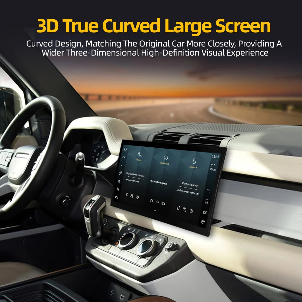 For 2018-2024 Land Rover Defender 13.3" Android Touch Screen Wireless CarPlay Built-in GPS Navigation for 1 Year