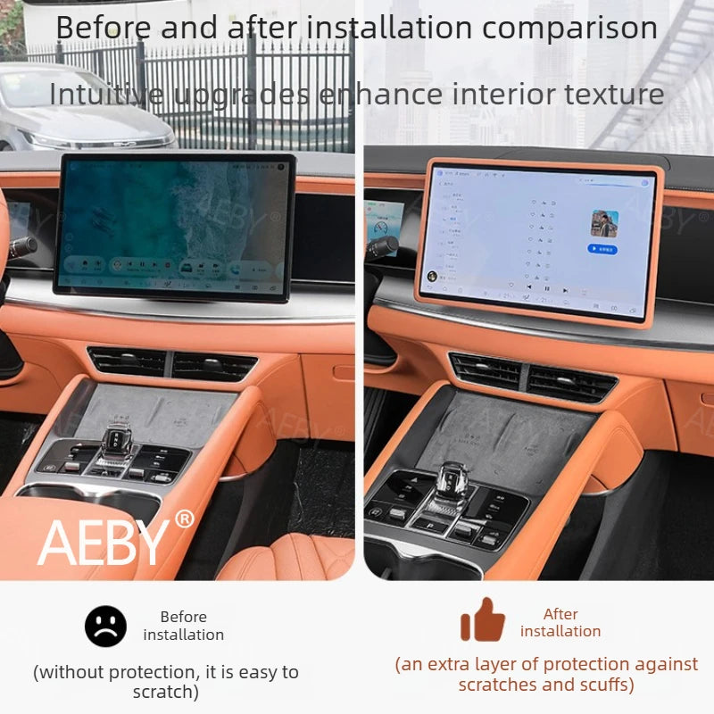 For BYD Sealion 7 2024 Dashboard Screen Bezel Cover,Silicone Shockproof Case,Interior Car Accessories,Original Silicone Bezel