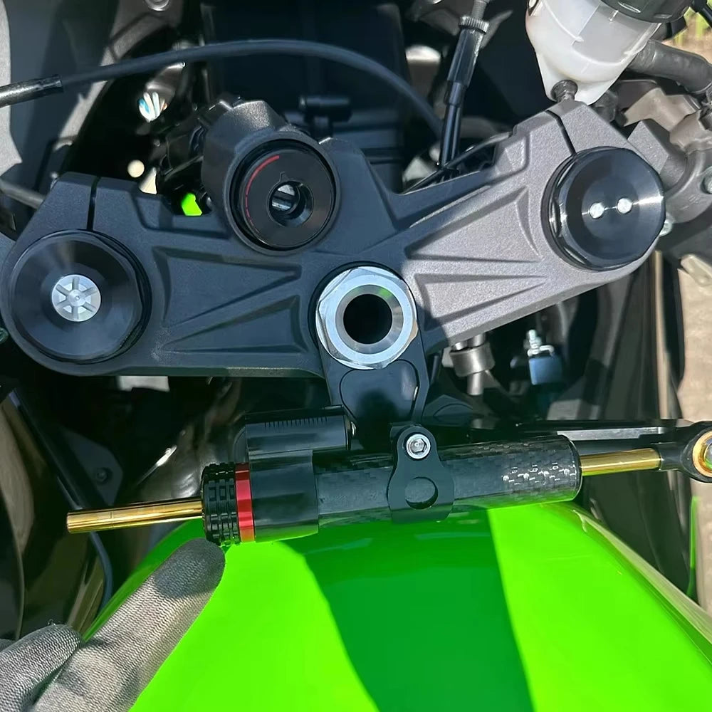 For Kawasaki Ninja ZX-6R ZX6R 2009-2025 ZX 6R 636 Motorcycle Steering Damper Stabilizer & Bracket Mount Kit