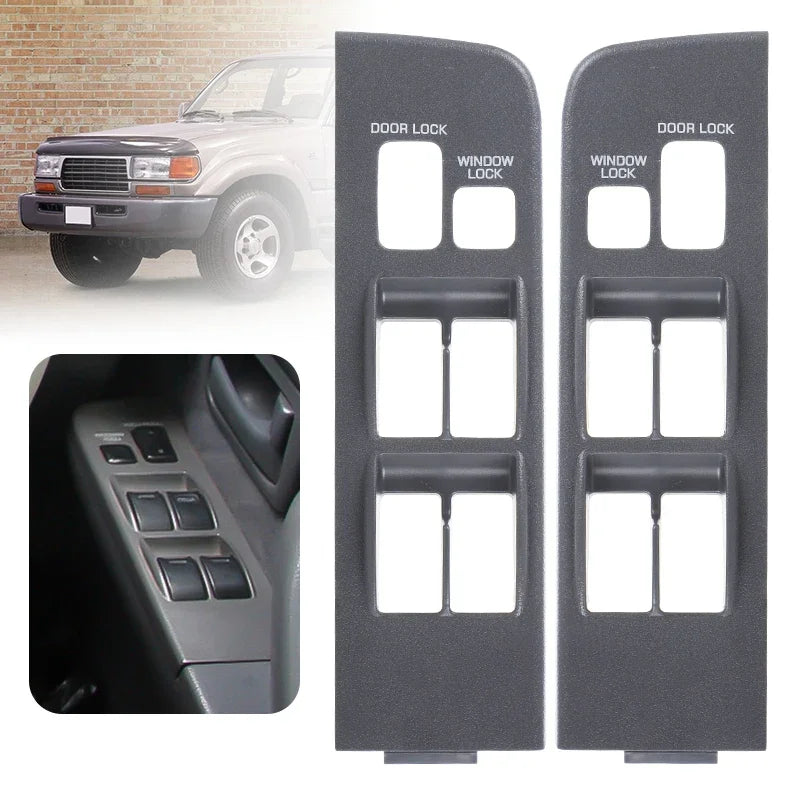 Front Driver Side Window Switch Bezel Trim For Toyota Land Cruiser Fj80 1991 1992 1993 1994 1995 1996 1997 LHD RHD Gray