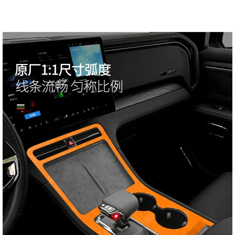 For Polestones ROX 01 Alcantara Center Console Panel Decorative Stickers