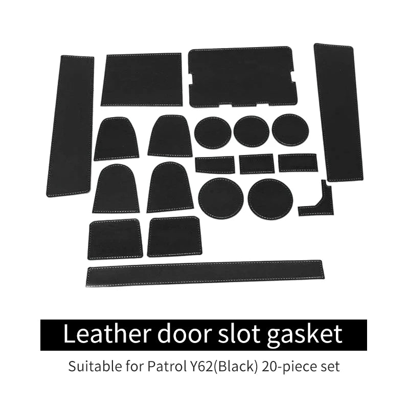 For Nissan Patrol Y62 Water Cup Storage Box Mat Non-Slip Interior Design Accessories Modification Protective Cleaning Pad 2020