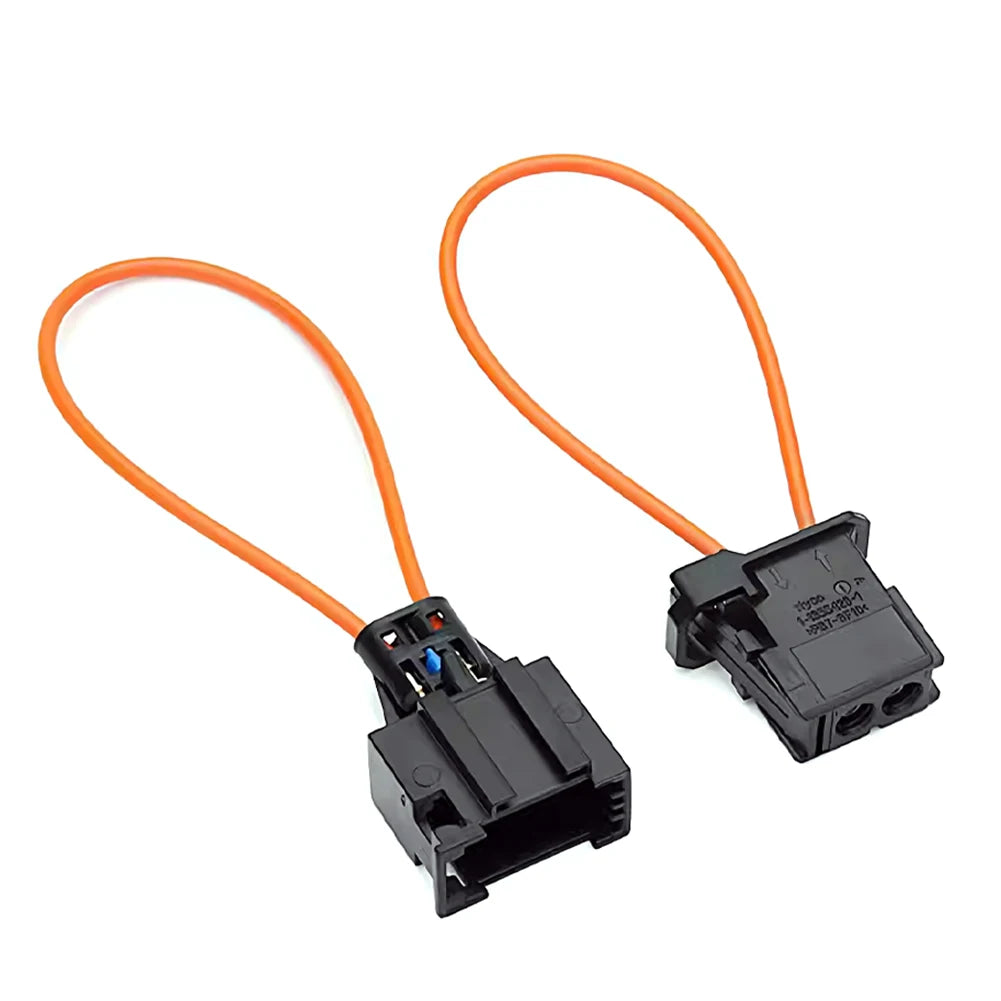2Pcs Car MOST Fiber Optical Optic Loop Bypass Male Female Adapter Circuit Adapter Cable for Audi BMW Porsche Mercedes-Benz