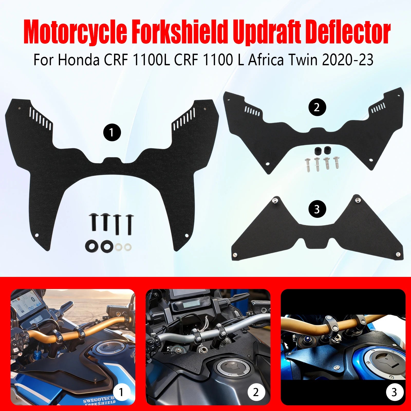 Forkshield Updraft Deflector CRF1100L Moto Fuel Tank Front For Honda CRF1100L CRF 1100 L Africa Twin 2020-2023 Cover Accessories