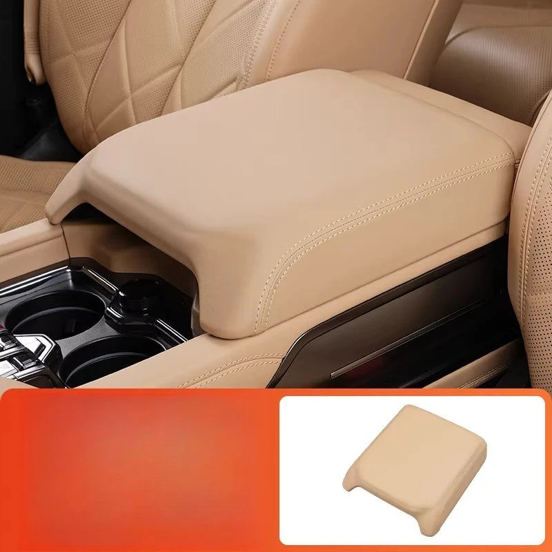 For BYD Formula Leopard 8 Car Central Control Armrest Box Heighten Pad Protective Leather Cover Fridge Cover Vehicle Accessories