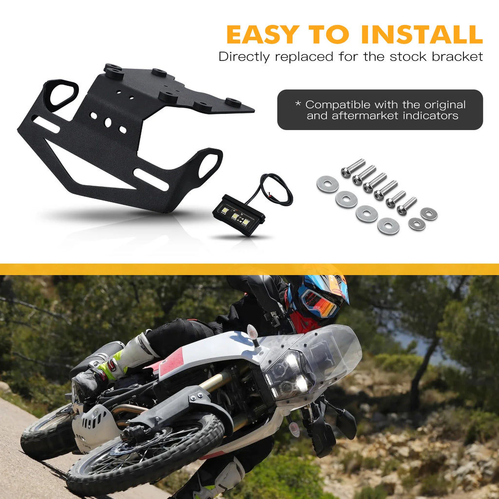 NICECNC For Yamaha Tenere 700 2019-2024 License Plate Holder Bracket Tail Tidy Fender Eliminator For Yamaha Tenere 700 2019-2024