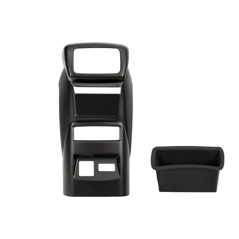 For BYD Shark 6 Accessories Rear Air Vent Cover Armrest Back Anti-kick Protective Panel ABS Material Matte Black Car Accessories