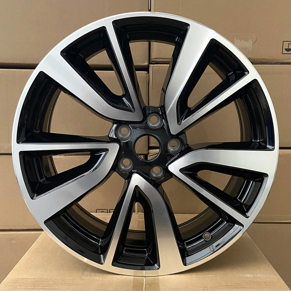 19x7.0 Inch Alloy Wheel Rim ET40 CB66.1 PCD 5x114.3 Black Machined Face Replica Rim Part#62748 Replacement Wheel Fit Nissan Rogue Sport 2017 2018 2019 2020 Aluminum Car Wheel Hub
