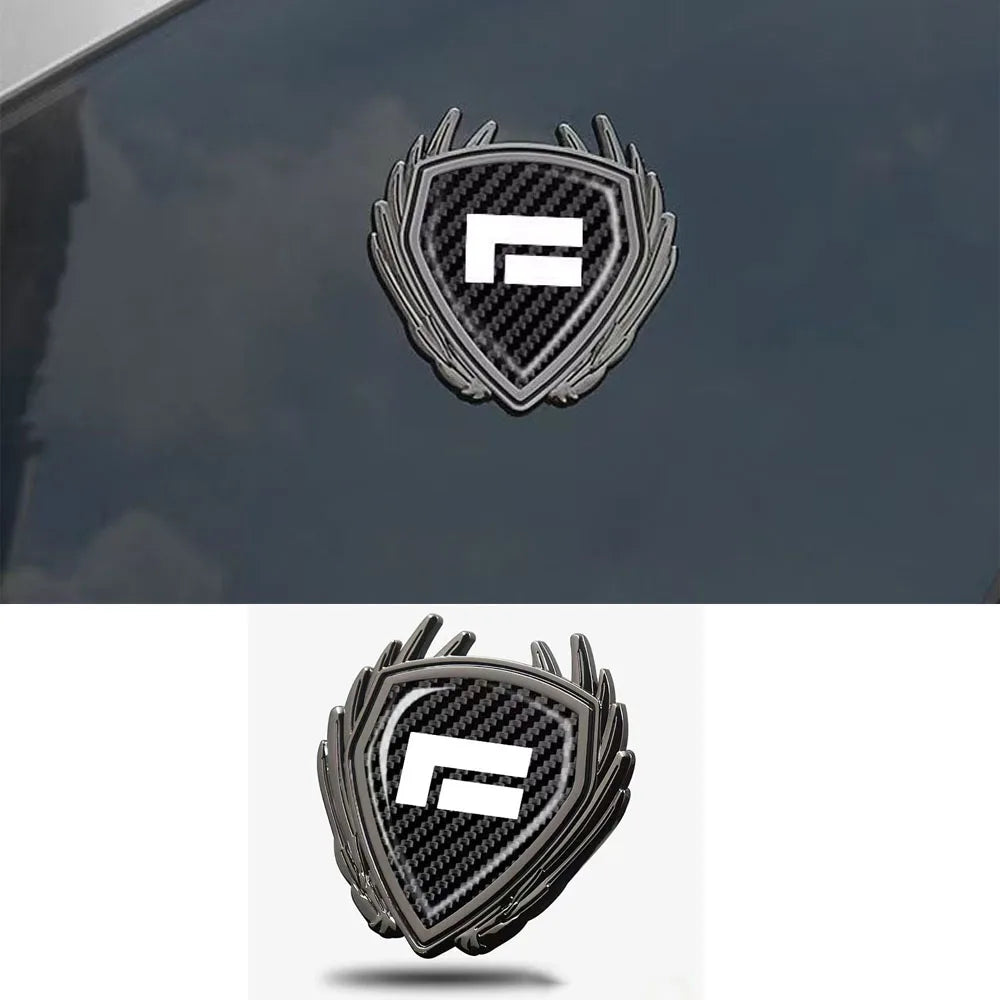 Car Metal Wing Badge Side Window Trunk Car Logo Decoration Sticker Fit For 2024 2025 BAIC JISHI Polestones 01 ROX 01