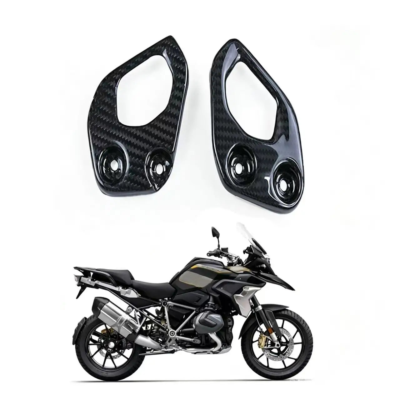مناسب لـ BMW R1200GS 1250 GS Waterbird دراجة نارية معدلة من ألياف الكربون غطاء أمامي واقيات طين بدواسات 