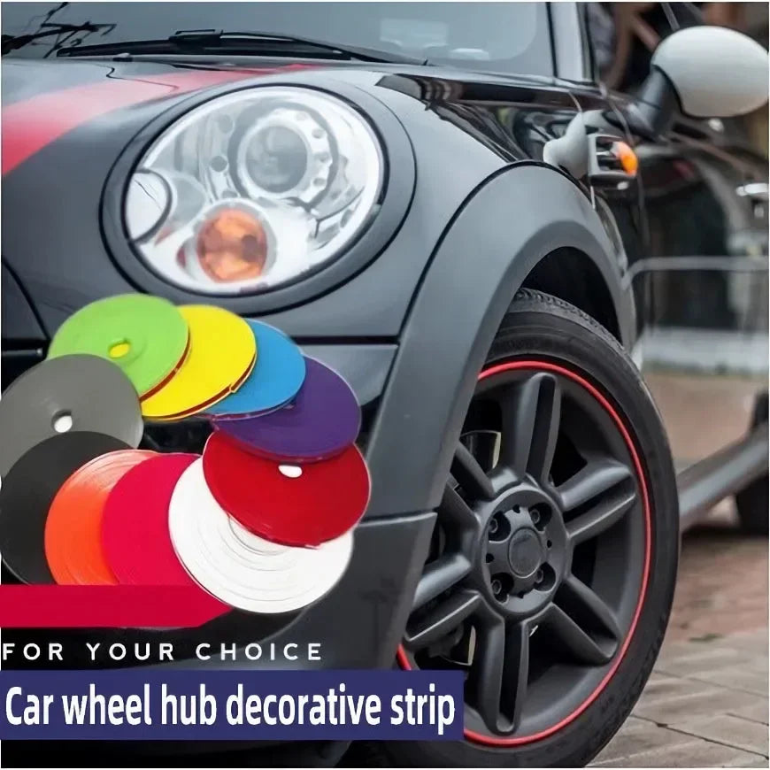 Universal Car Rim Protect Strip 8 Meters Wheel Edge Protector Car Wheel Sticker Tire Protection Care Covers Car Styling Amagi
