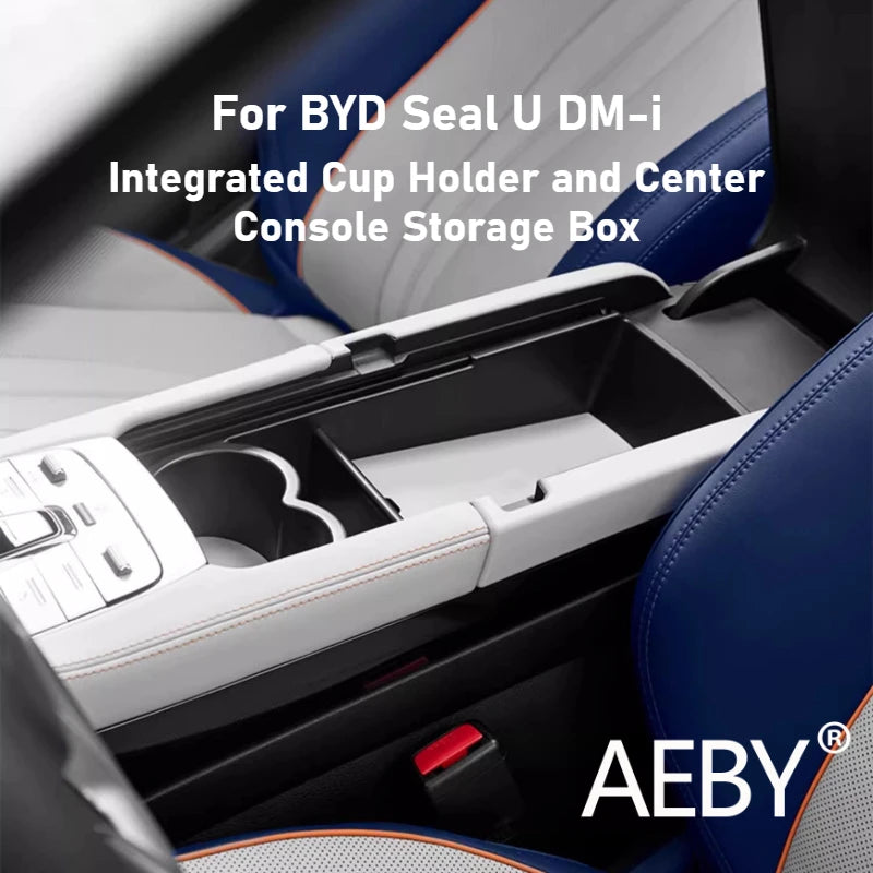 AEBY For BYD Seal U DM-i 2020 2021 2022 Car Center Console Storage Box Cup Holder  Organizer Tray Anti-Dust Interior Accessories