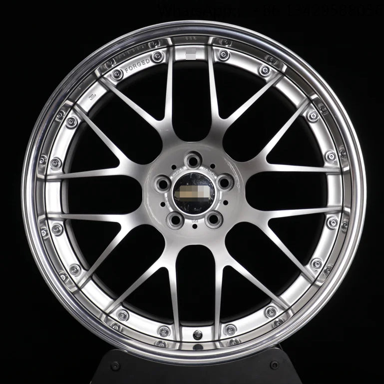 For BMW M2 M3 M4 E36 E46 E46, Mercedes Audi, Porsche 911 997 2-piece 18'' 19'' 5x112 5x120 Forged Wheels with Chrome Rims