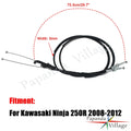 755mm Accelerator Line For Kawasaki EX250J EX250F EX250E Ninja 250R 08-12 Motorcycle Cable Throttle Control Wires Fueling Cables