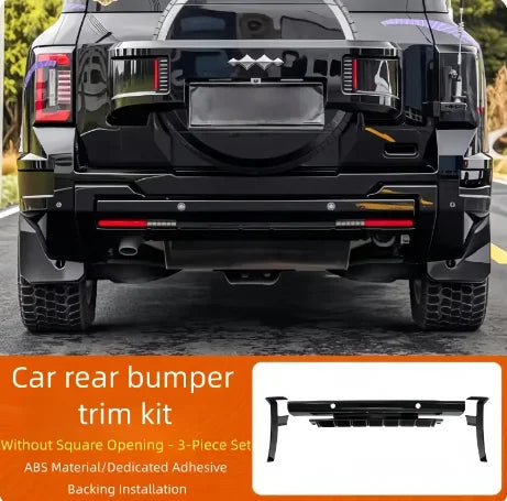 Car Front and Rear Bumper Trim Kit Suitable for BYD Leopard 8 2024 2025 Modified Car Black Warrior Front Rear Bumper Accessories