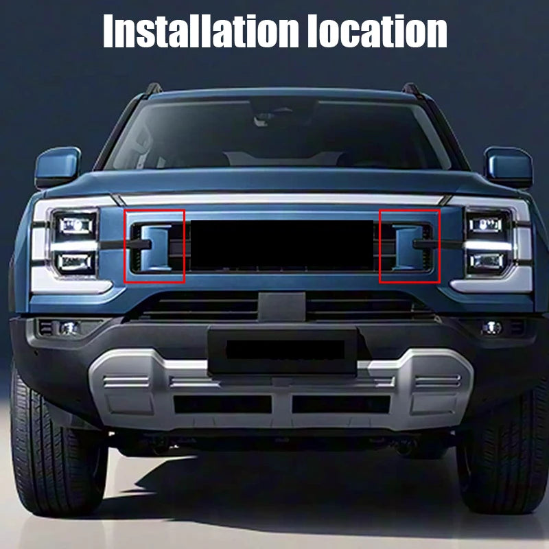 Installation and pasting of matte black exterior modification parts for grille decorative cover For BYD SHARK 6 2024 2025