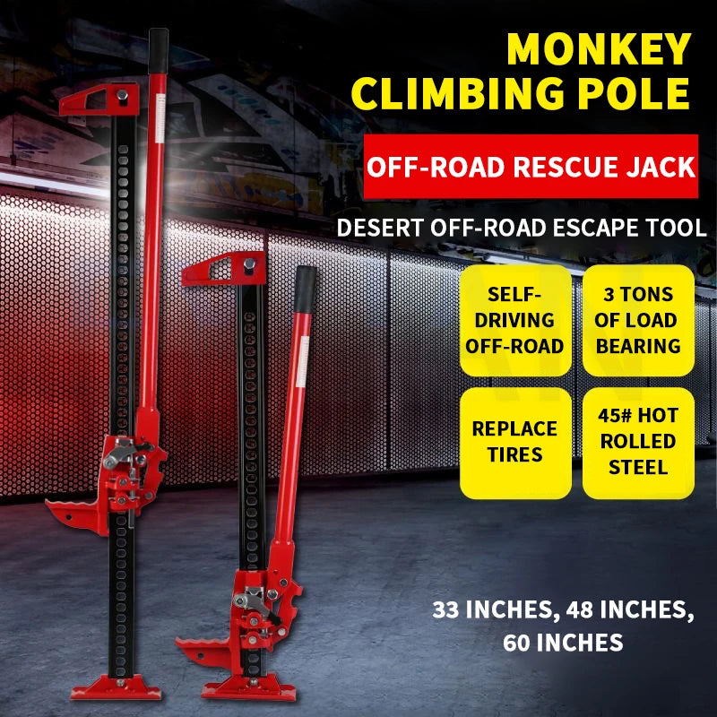 20/33/48 Inch Farm Jack High Lift Jack Off Road Recovery Jack 3 Ton Vehicle Lifting Tool For Jeep SUV Truck ATV UTV 4WD