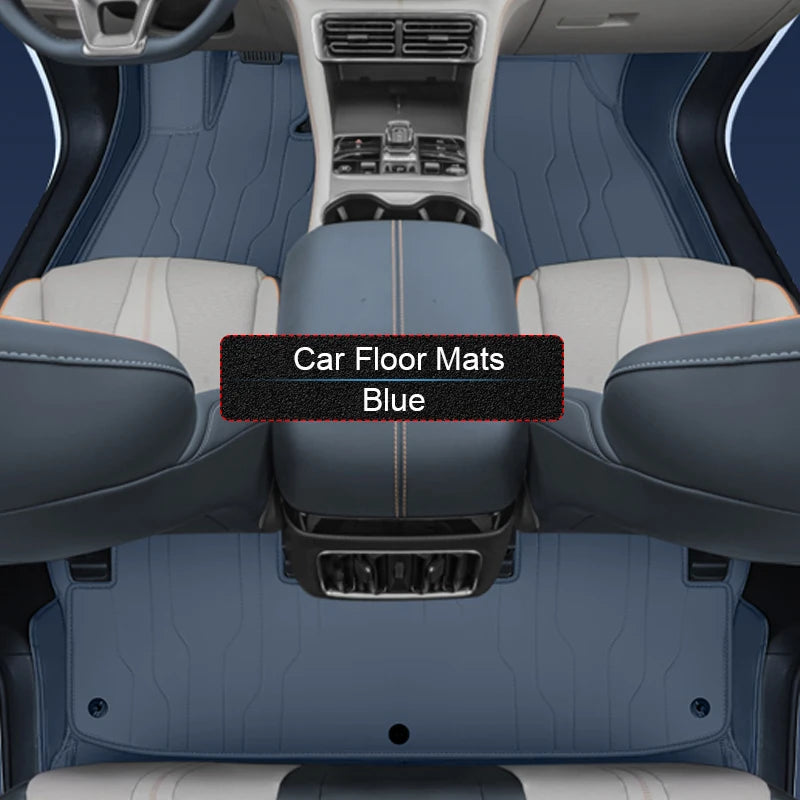 Custom Nappa Leather Car Foot Protect Mat For BYD SONG PLUS SEALION 6 SEAL U 2023-Present Luxury Waterproof Floor Pad Accessory