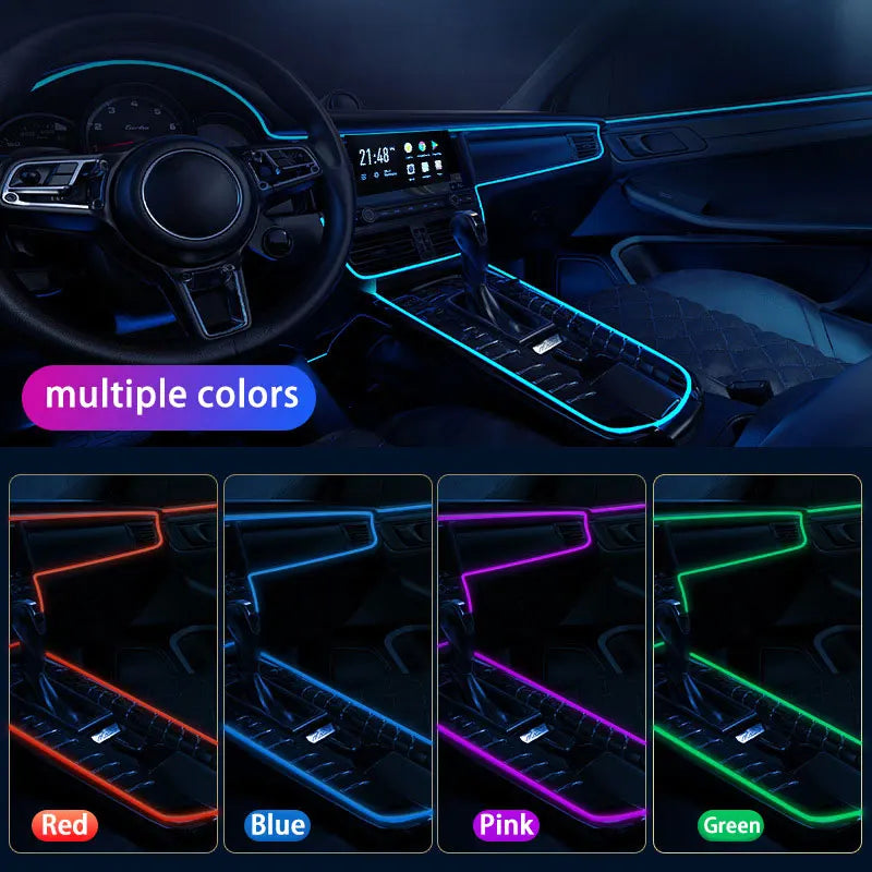 For BYD Seagull 2024 2025 2026 EQ Dolphin Mini 2/24 in 1 Car Atmosphere Light Lamp RGB Shade Ensemble Streamer Atmosphere Set