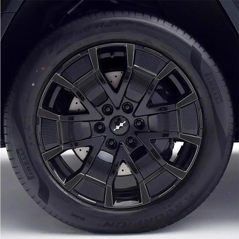 21-inch Wheel Sticker for BYD Leopard 8 Matte Black Wheel Wrap with Scratch Protection Accessory
