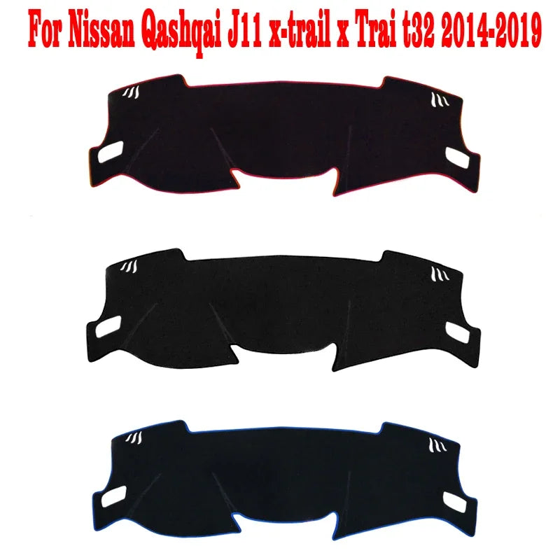 For Nissan Qashqai J11 2014~2024 2025 Car Console Non-slip Mat Dashboard Cover Sunshade Anti-UV Carpets Pad Interior Accessories
