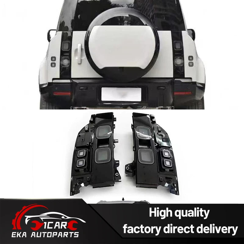 2026 Style Smoked LED Tail Lights for Land Rover Defender 2020‑2025, Direct Plug‑and‑Play Upgrade Rear Brake Lamp, High Quality