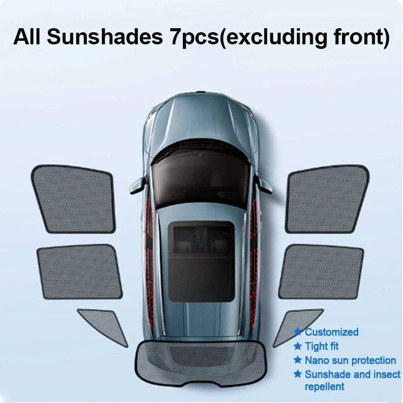 Cover For Leopard 8 BYD Denza B8 Fang Cheng Bao 8 2024-2026 Window Mesh Sunshade Side Shield Windshield Curtain Auto Accessories