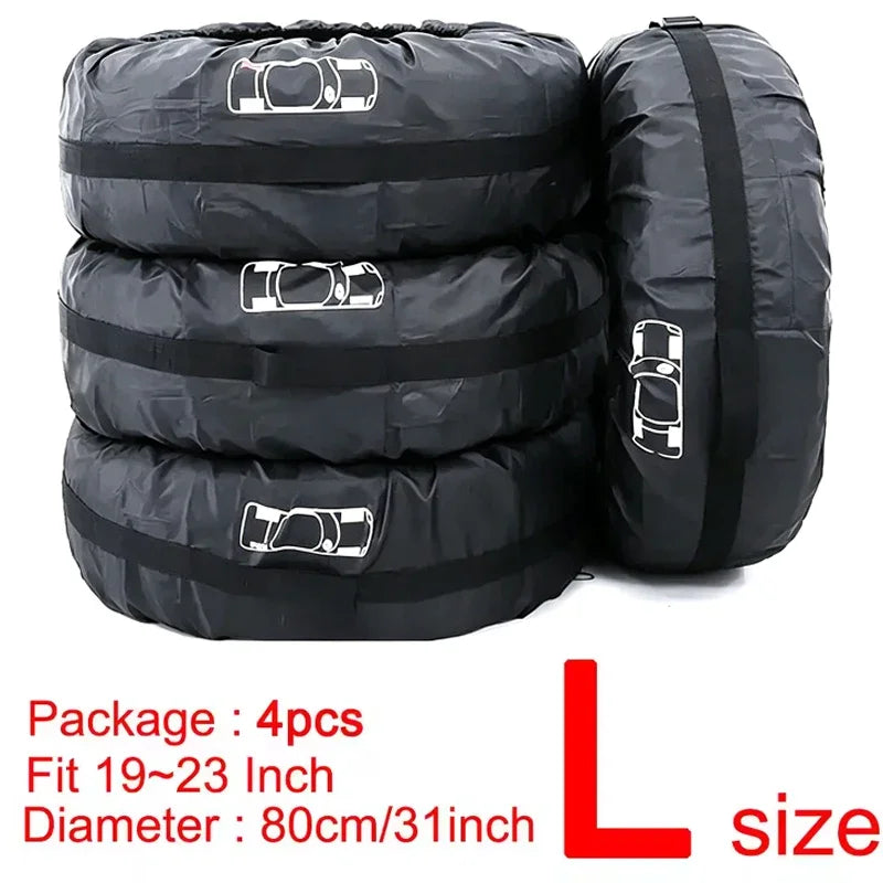 For Toyota Camry Corolla RAV4 Hilux Fortuner Yaris Land Cruiser 4PCS Car Tire Cover Spare Wheel Dustproof Protector