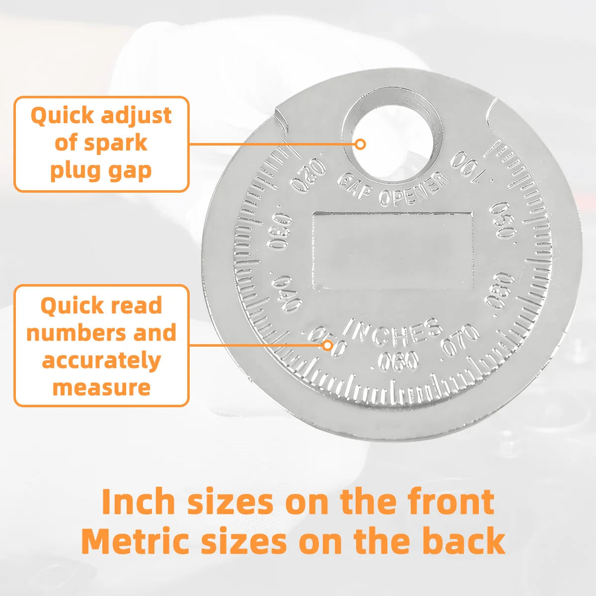 1/5/10pcs Coin Type 0.6-2.4mm Spark Plug Gap Measurement Tool For Automotive Parts Compact And Portable Universal Zinc Alloy