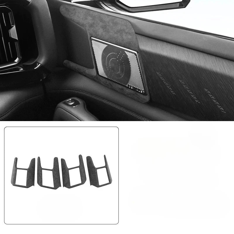 TOP SUEDE Overlays Interior Trims for BYD Formula Leopard 8 Door Panel, Central Control Shift Mat, Left and Right Air Vents