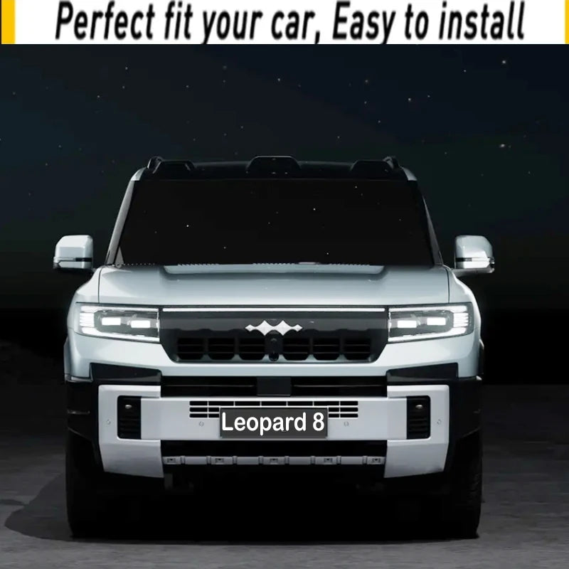 For BYD Leopard 8 2024 2025 Car Door Sill Leather Stickers Protection Plate Carbon Fiber Threshold Accessories 13 Pieces