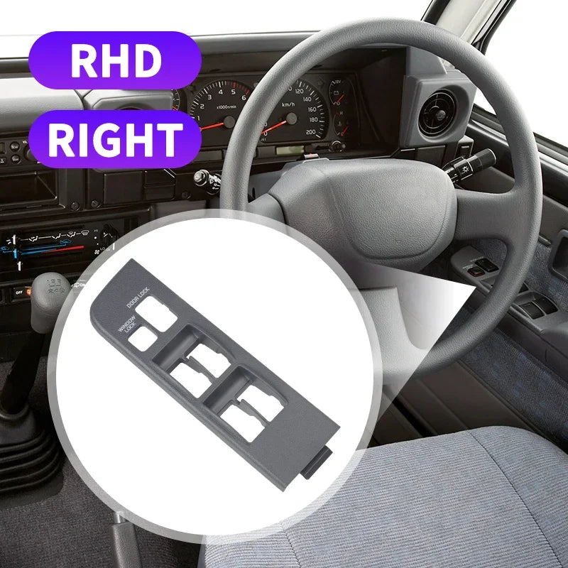 Front Driver Side Window Switch Bezel Trim For Toyota Land Cruiser Fj80 1991 1992 1993 1994 1995 1996 1997 LHD RHD Gray