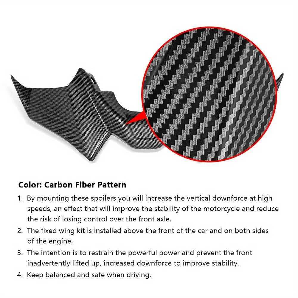 Motorcycle Front Spoiler Wing Kit Compatible with Yamaha MT-07 2021-2024 Downforce Fairing Accessories