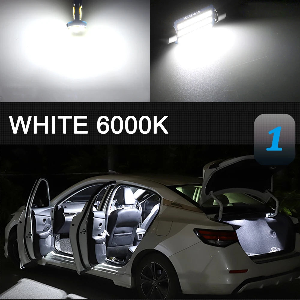8 قطع مصابيح LED داخلية كانباص لنيسان نافارا NP300 فرونتير 2016 2017 2018 2019 2020 2021 2022 مصباح قراءة للسيارة للأبواب ولوحة الترخيص