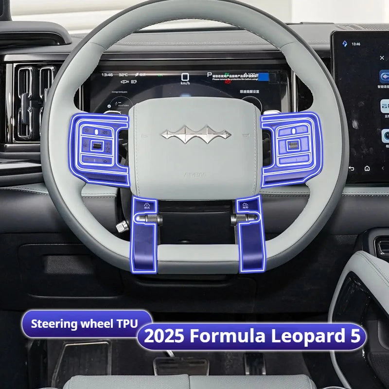 For BYD Formula Leopard 5 8 Car Interior Protection Film TPU Center Console Anti-Scratch Film Car Interior Stickers
