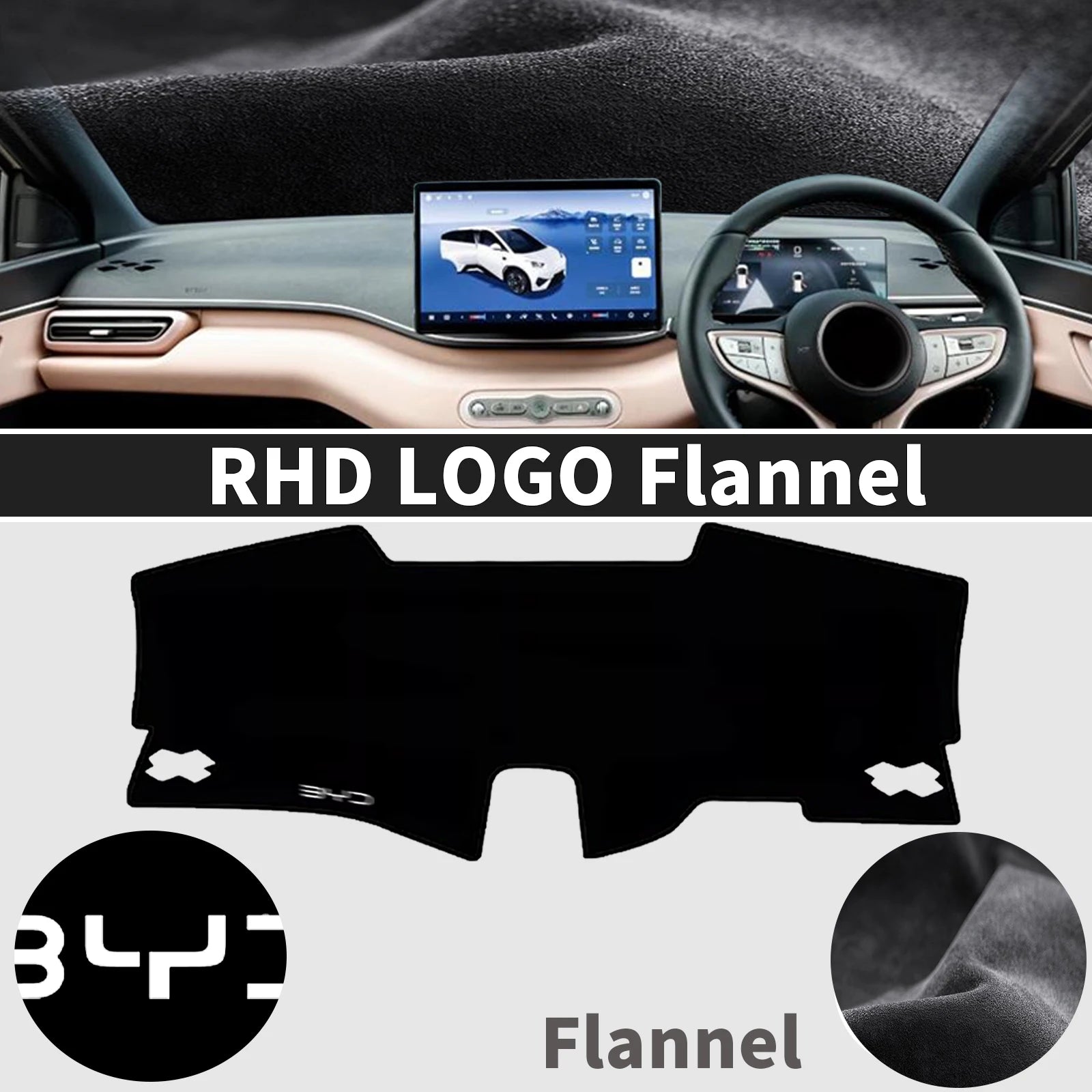 fit for BYD Seagull ATTO 1 Dolphin Surf 2025 2026 DashMat Sunshade Car Protective Carpet Accessories Dashmat Dashboard Cover Pad