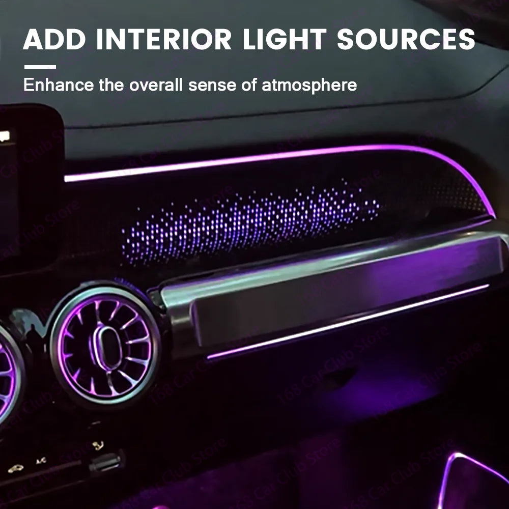 64 Colors Front Passenger Starlight Panel For Mercedes Benz GLB W247 X247 Car B-Class Central Control Panel LED Ambient Light
