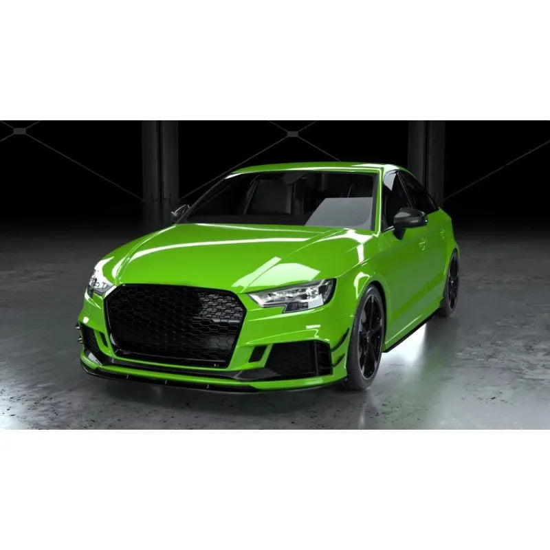 Carbon Fiber Front Bumper Scoop Trims For AUDI RS3 Base Sedan 2.5L 2480CC 2017-2019