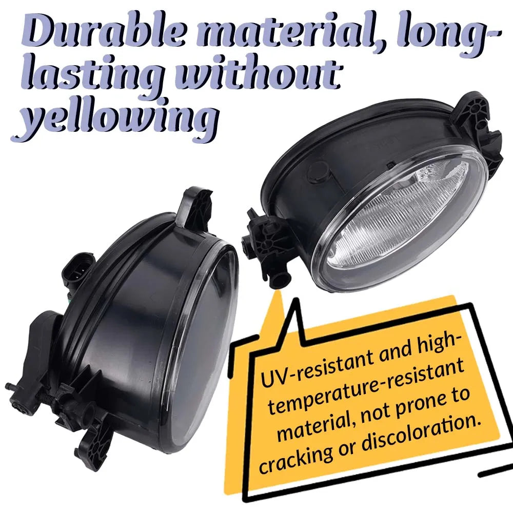  Fog Lamp Assembly Headlights Fog Lights Housing for Mercedes-Benz 2006-2011 ML-Class W164 compatible with Mercedes C E R