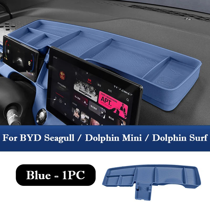 For BYD Seagull Dolphin Mini Surf Car Instrument Panel Multifunctional Storage Tray Dashboard Screen Rear Storage Organizer Box