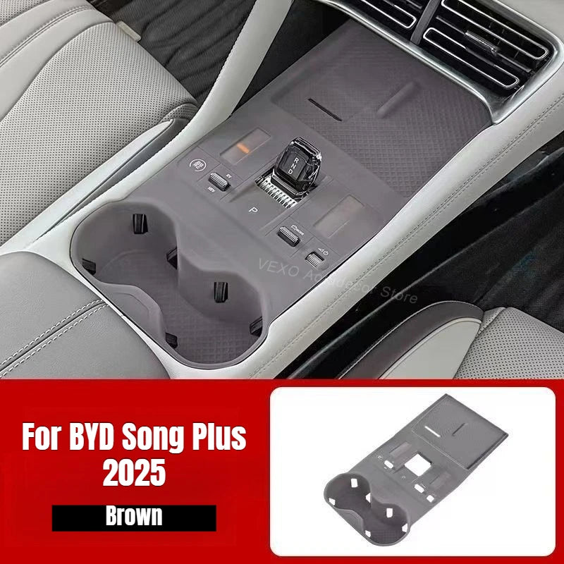 For BYD Song Plus DM-i EV 2021-2024 2025 Armrest Box Pad Silicone Center Console Wireless Charging Gear Shift Cover Accessories
