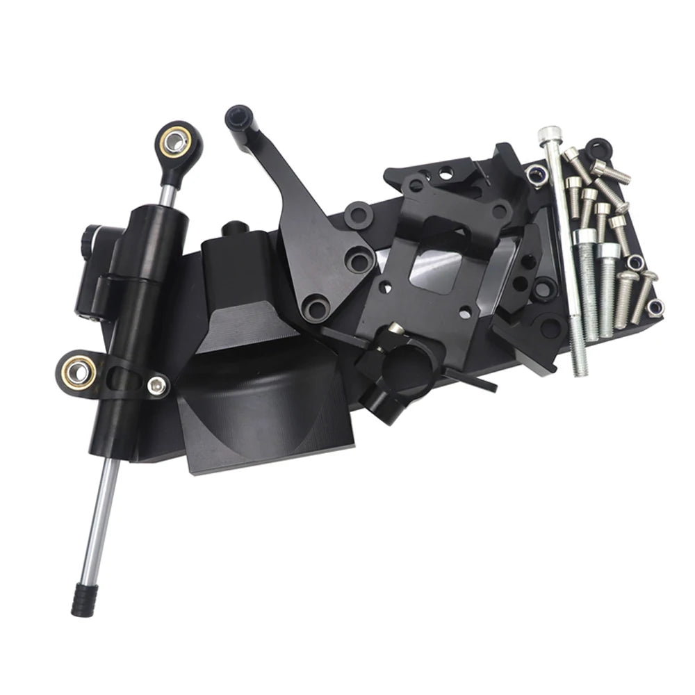 MT-07 MT07 FZ-07 CNC طقم دعامة تثبيت مخمد التوجيه لياماها MT07 FZ07 2013 - 2020 2014 2015 2016 2017 2019 2020