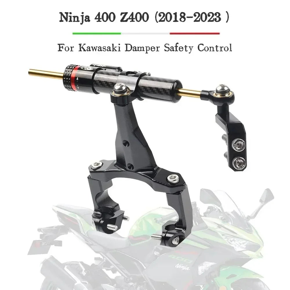 Motorcycle Steering Damper Bracket Stabilizer For Kawasaki Ninja 400 Z400 2018 2019 2020 2021 2022 2023 Stabilize Safety Control