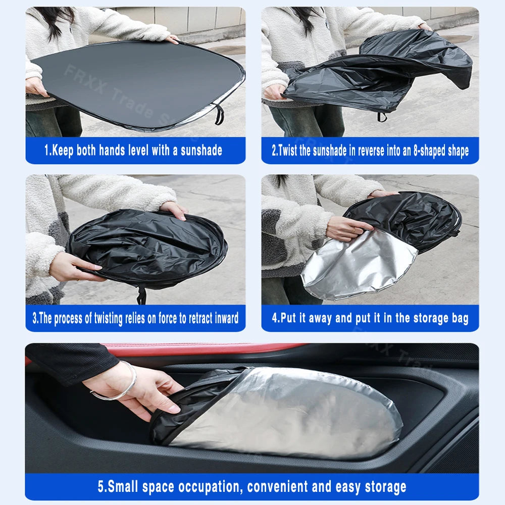 For Nissan Qashqai Rogue Sport J11 2013~2020 Car Sun Visor MK2 Front Windshield Sunshade Heat Insulation Summer Auto Accessories