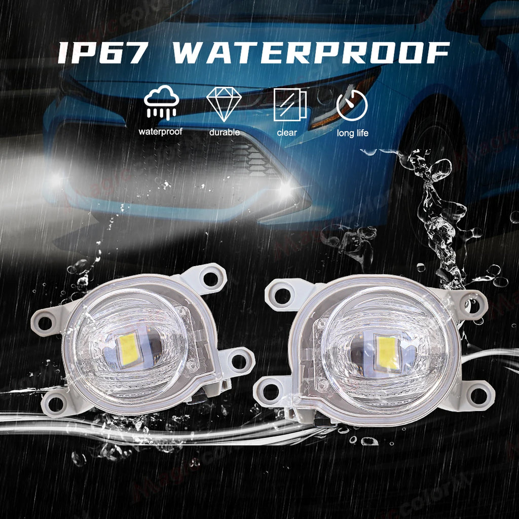 Car Fog Lamp Assembly For Toyota CHR Levin Corolla L XLE Hatchback Yaris Fortuner Hilux Revo 2019 2020 2021 2022 Headlight White