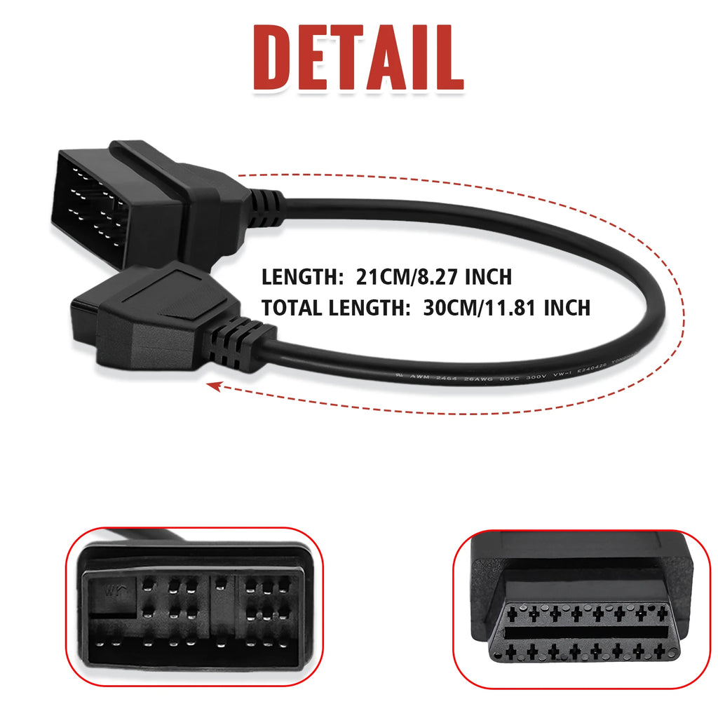 22Pin to OBD2 For Toyota DLC Diagnostic Connector OBD to OBD2 Adapter For Land-Cruiser/Carina/Camry/Crown 22Pin K-Line Diagnosis