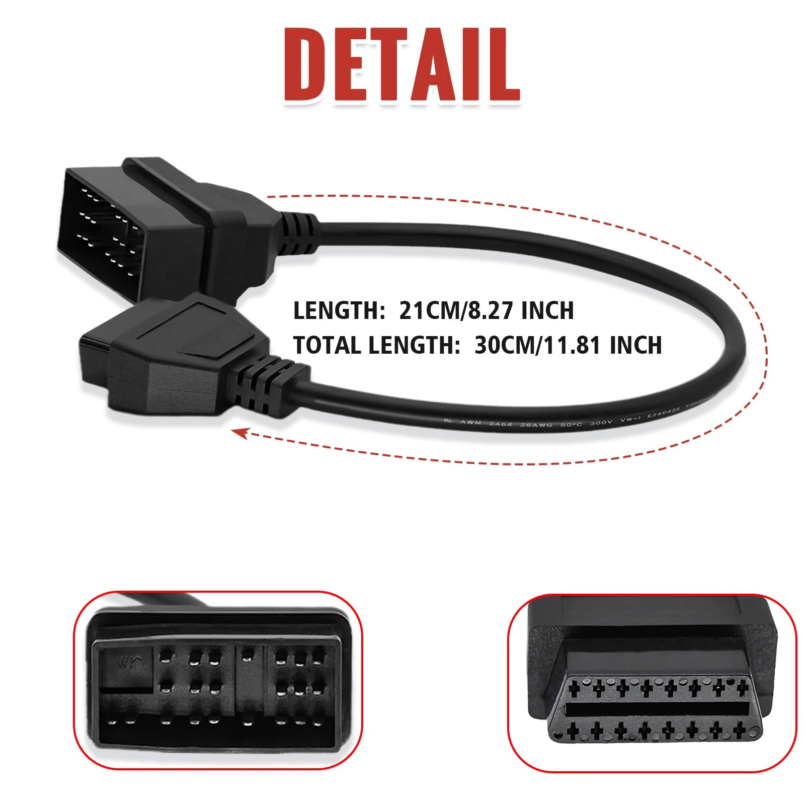 22Pin to OBD2 For Toyota DLC Diagnostic Connector OBD to OBD2 Adapter For Land-Cruiser/Carina/Camry/Crown 22Pin K-Line Diagnosis