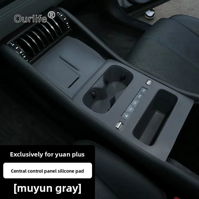 Center Console Silicone Pad,For BYD Atto 3 Evo Accessories 2026,Strong Anti-Slip Waterproof Splash-Proof Temperature-Resistant